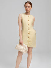 Yellow Linen Starfish Mini Dress